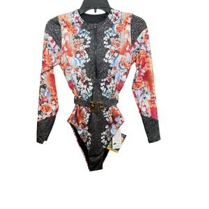 Women's Aqua Blu Australia Moresby One‎ Piece Long sleeve Swimsuit